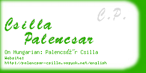 csilla palencsar business card